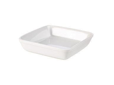 Genware Porcelain Square Roaster 25.4cm/10" 6 Pack