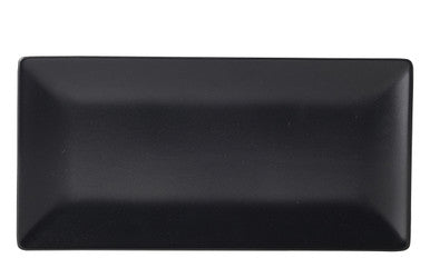Luna Stoneware Black Rectangular Plate 25 x 15cm/10 x 6" 6 Pack