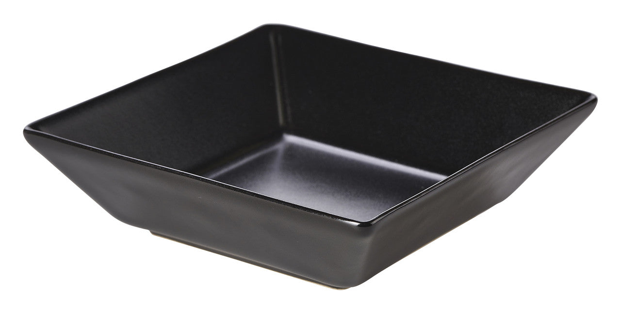 Luna Stoneware Black Square Bowl 17.5 x 5cm/7 x 2" 6 Pack