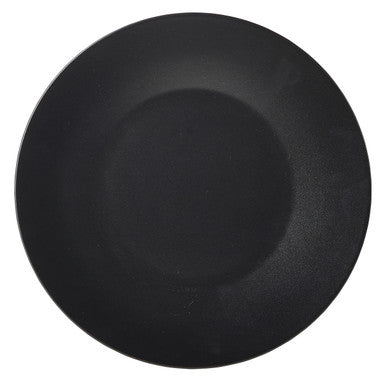 Luna Stoneware Black Wide Rim Plate 27.5cm/11" 6 Pack