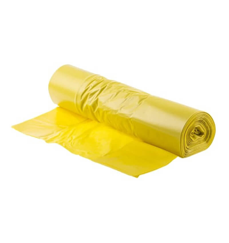 Yellow Pedal Bin Liner rolled