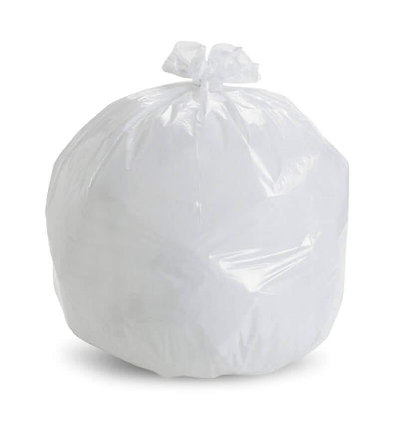 Full shot of an empty Extra Heavy Duty Clear Compactor Sack.
