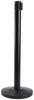 Black Barrier Post - Retractable Black Belt 2 Pack