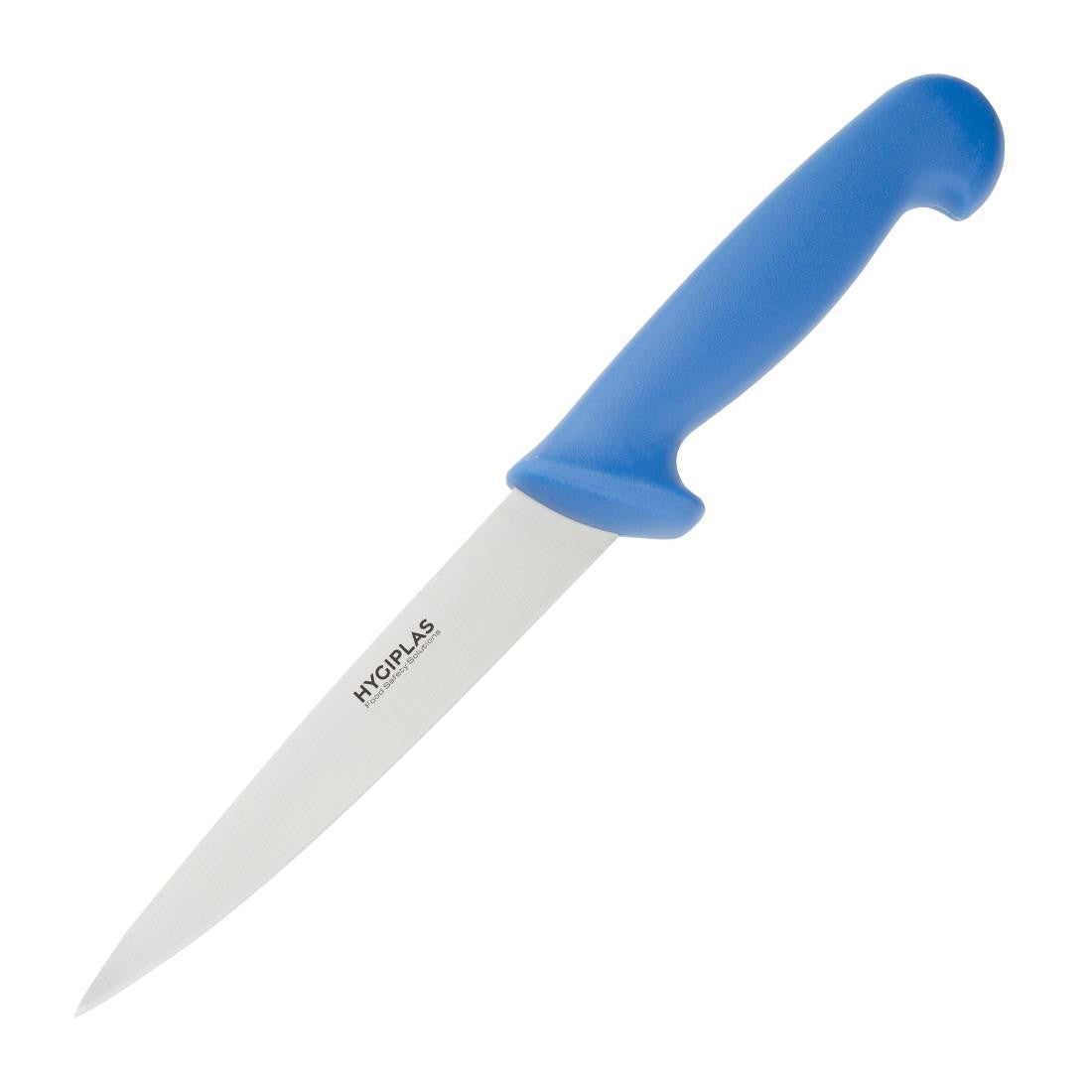 Hygiplas Fillet Knife Blue 15cm side view.