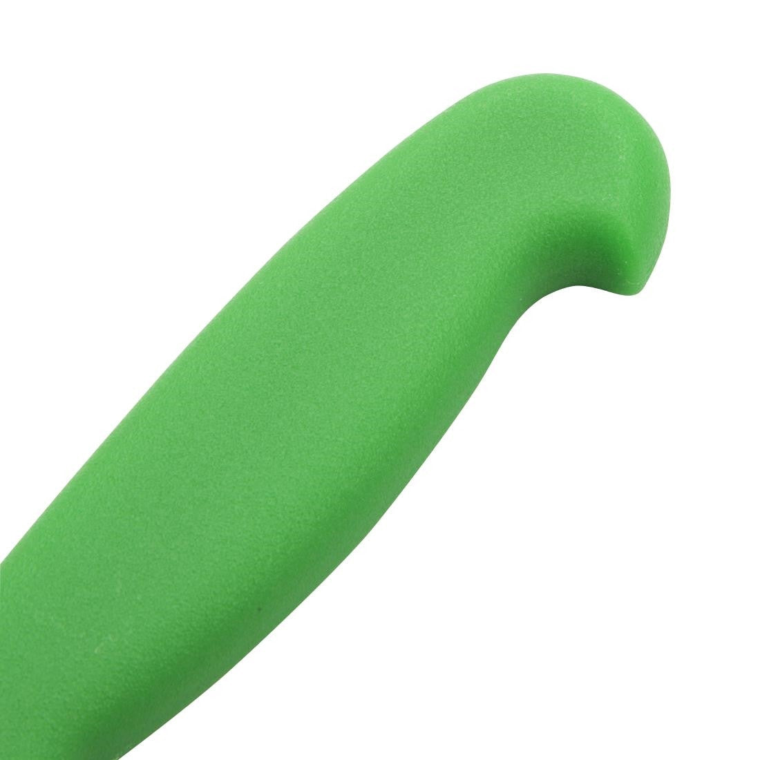 Handle of Hygiplas Serrated Vegetable Knife Green 10cm.
