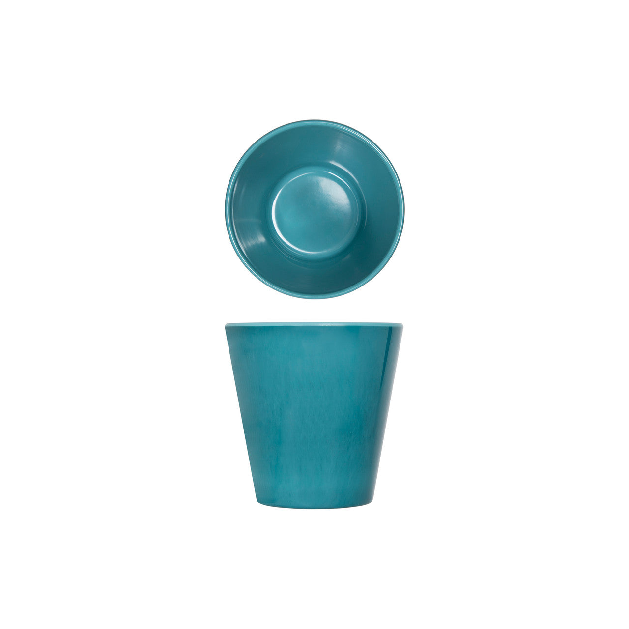 Light Blue Glazed Melamine Casablanca Pot 9.5cm 6 Pack