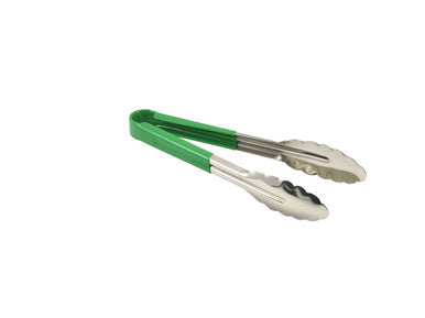 Genware Colour Coded S/St. Tong 23cm Green