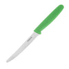 Hygiplas Serrated Tomato Knife Green 10cm CF898