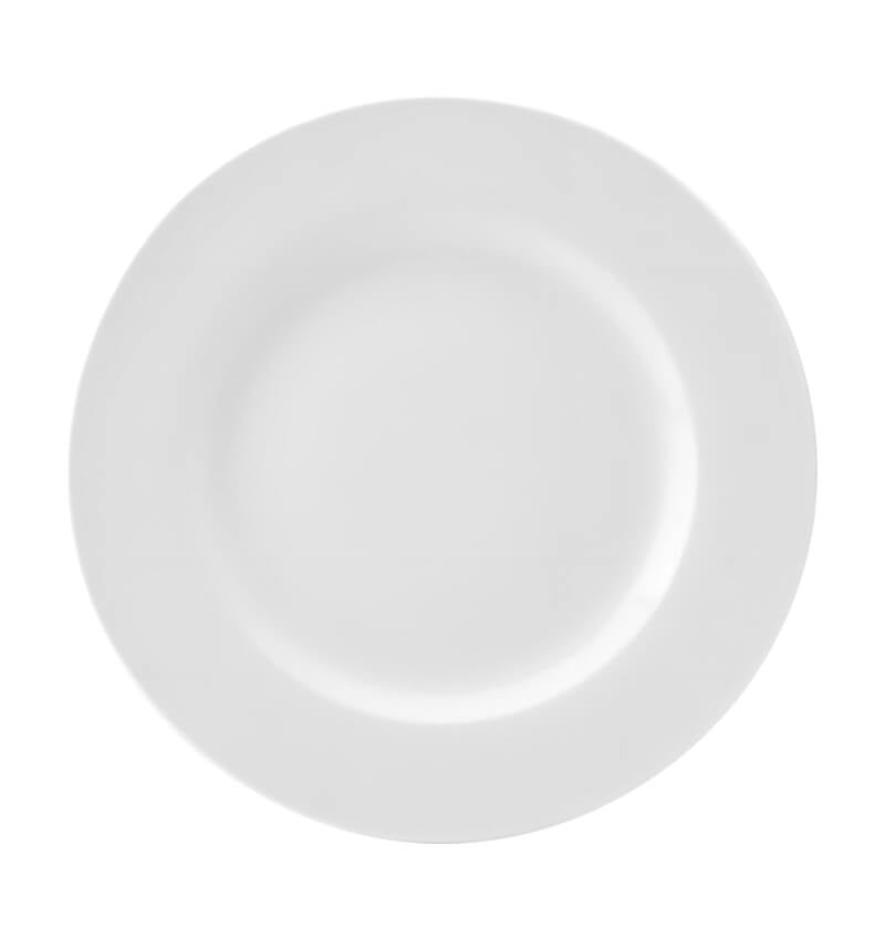 6 Pack Utopia Pure White Economy Wide Rim Plate 8"/20cm