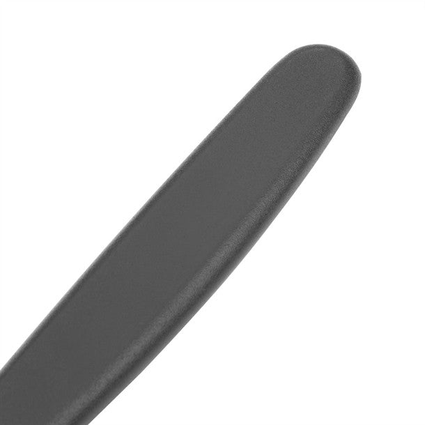Close up shot of the handle of Hygiplass Black Paring Knife 3 inch.