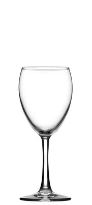 Full shot of empty Imperial Plus Wine 8 oz.