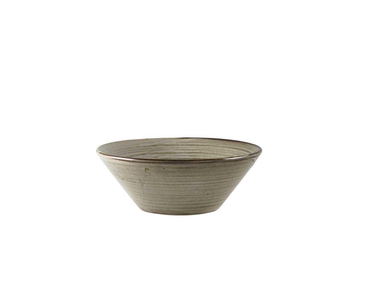 Terra Porcelain Grey Conical Bowl 16cm 6 Pack