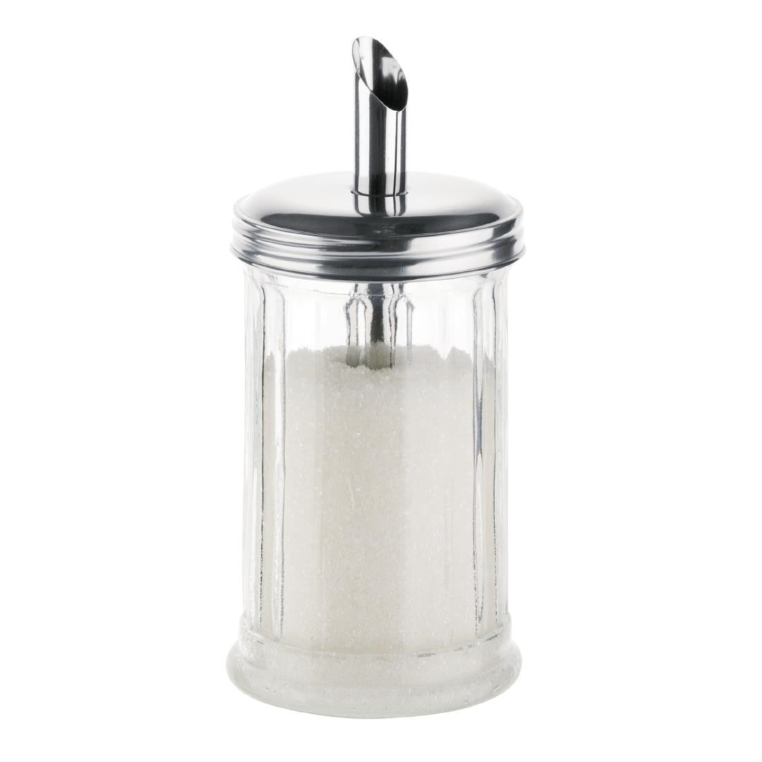 Olympia Sugar Pourer With 19mm Single Spout with content.