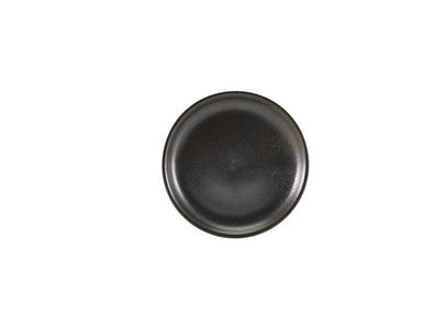 Terra Porcelain Black Coupe Plate 19cm 6 Pack