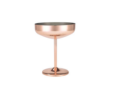 GenWare Copper Plated Cocktail Coupe Glass 30cl/10.5oz