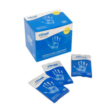 Clinell Antibacterial Hand Wipes 100 Pack