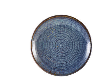 Terra Porcelain Aqua Blue Deep Coupe Plate 25cm 6 Pack
