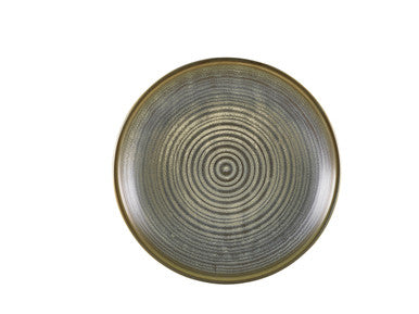 Terra Porcelain Matt Grey Deep Coupe Plate 25cm 6 Pack