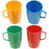 Group of Yellow Blue Green and Red 28cl Beakers with Handles