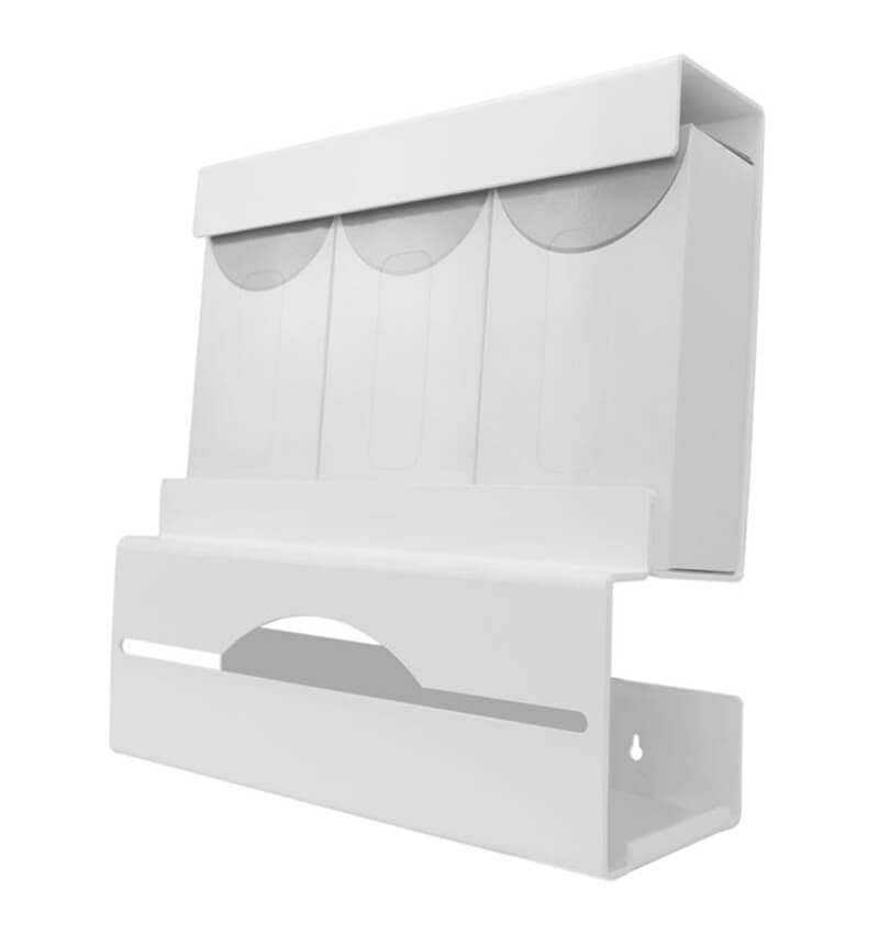 Apron On A Roll Dispenser With 3 Glove Holder Plastic