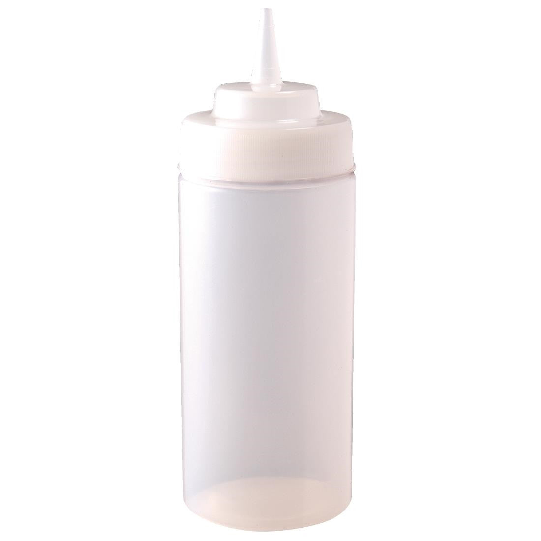 Empty Vogue Clear Wide Neck Squeeze Sauce Bottle 16oz.
