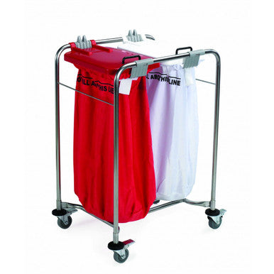 Medi Cart 2 Bag Stainless Steel Laundry Trolley