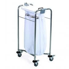 Medi Cart 1 Bag Stainless Steel Laundry Trolley