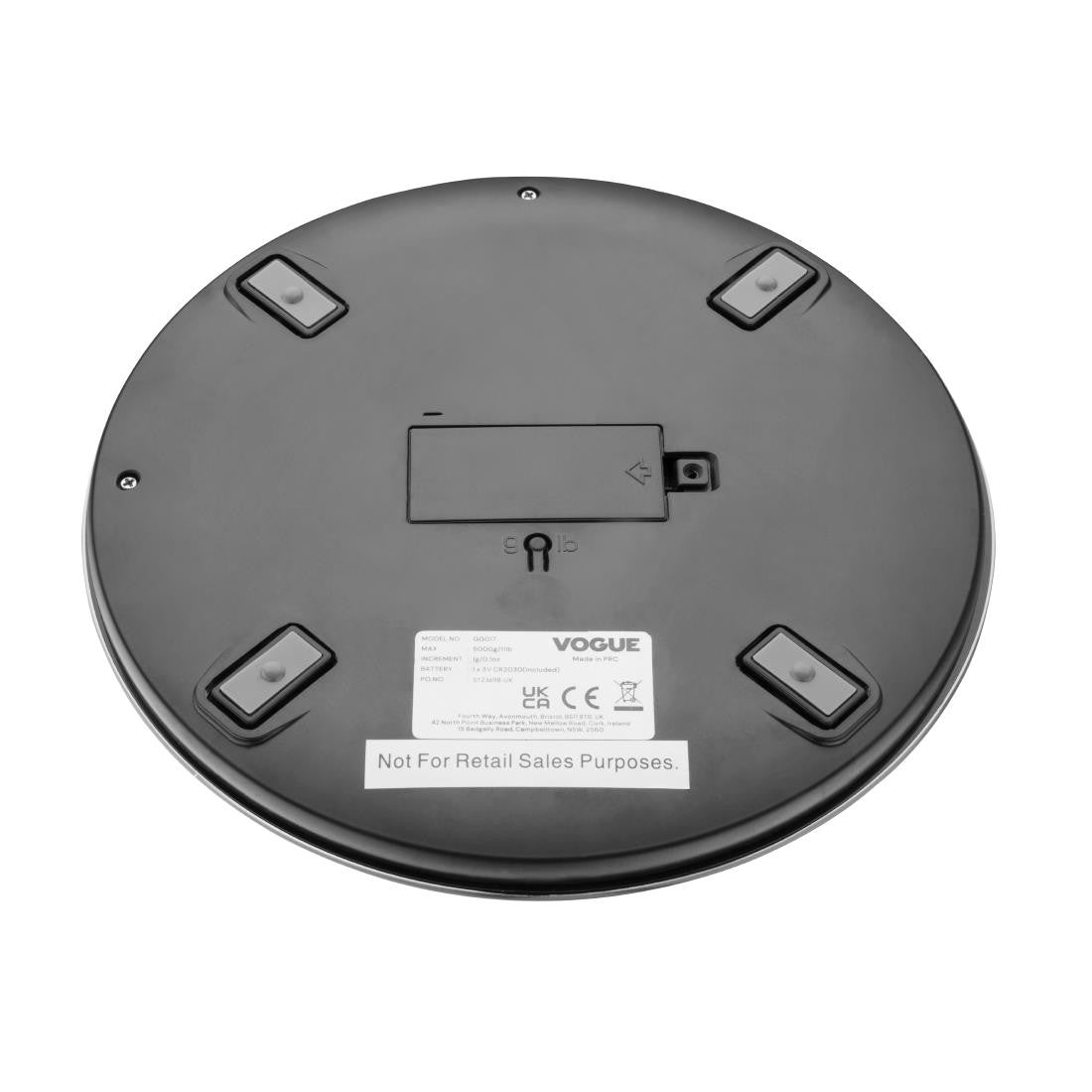 Back portion of Vogue Electronic Round Scales 5kg.