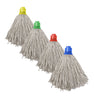 Two lots of Blue Green Red Yellow and White Socket Mop Heads