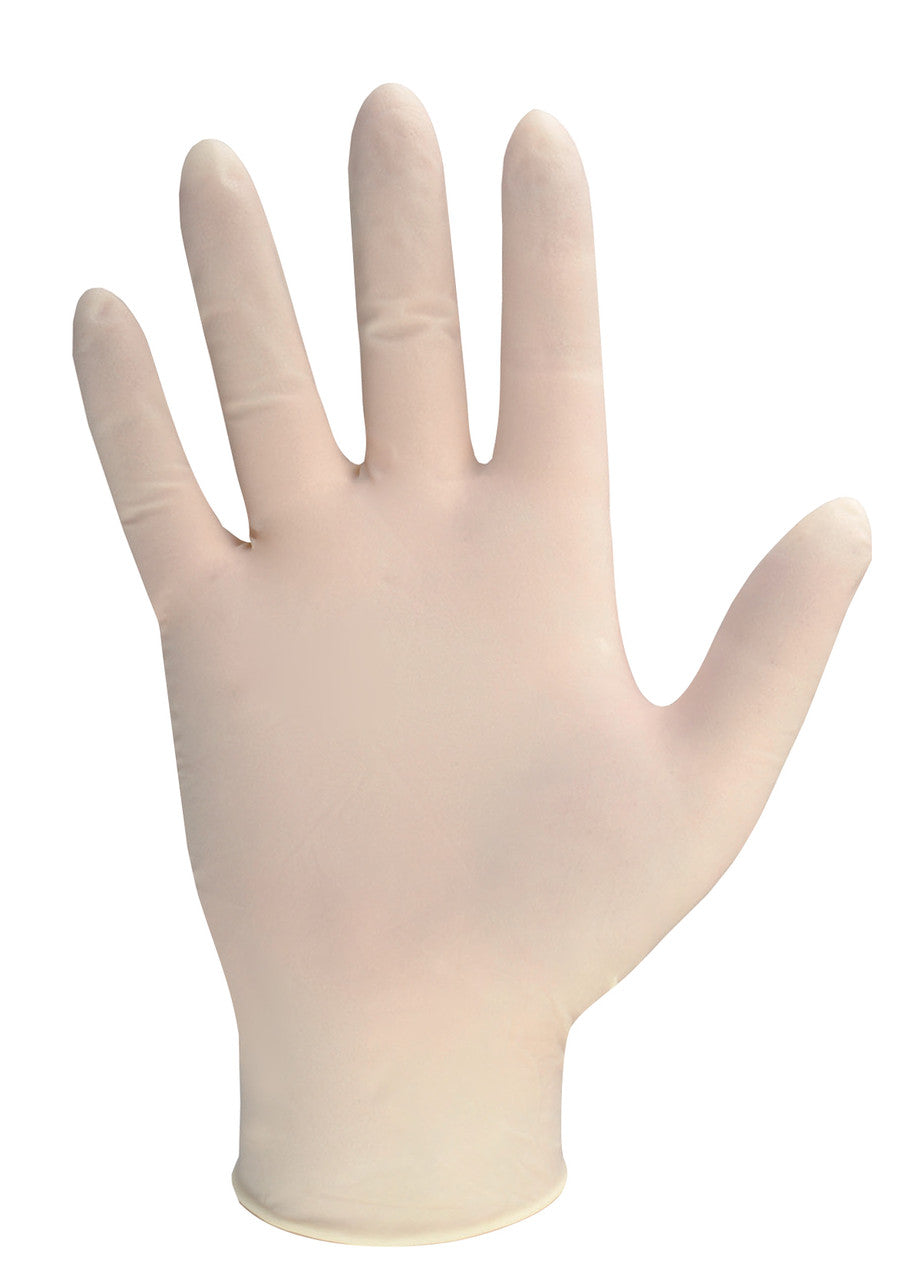Hand wearing clear Synthetic Gloves