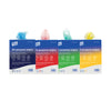 Group of Blue Red Green and Yellow Roll Wipe Cloth packaging