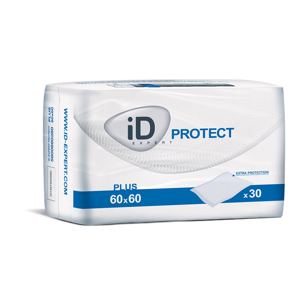iD Protect Plus 60cm x 60cm Bed Pads packaging
