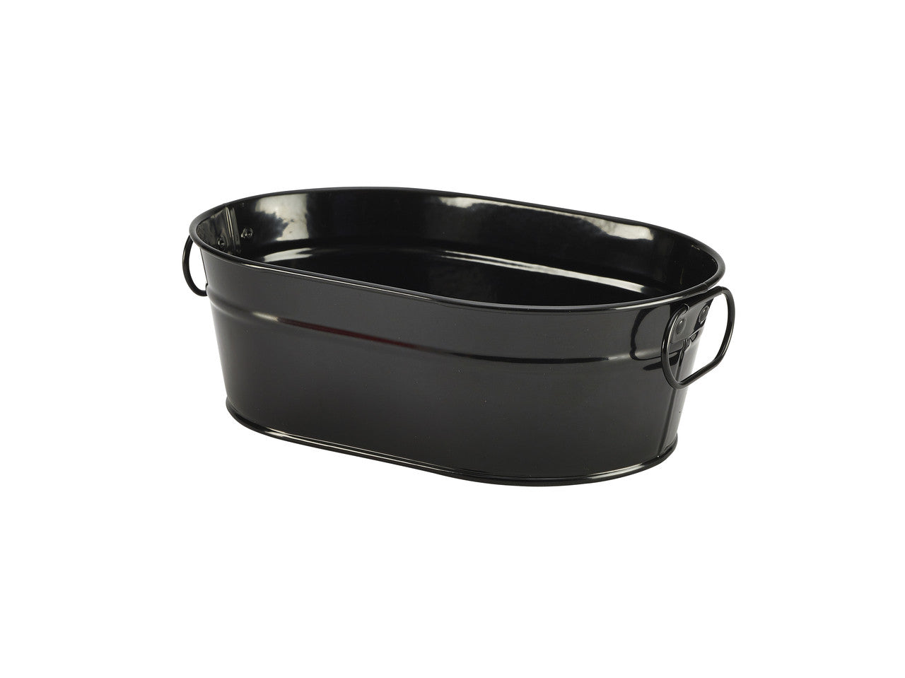 Galvanised Steel Serving Bucket Black 23 x 15 x 7cm 6 Pack Group Image
