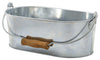 Galvanised Steel Oval Table Caddy 28x15.5x10cm