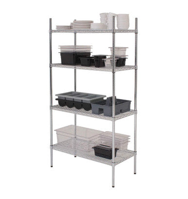 GenWare 4 Tier Wire Racking 91 x 45 x 183cm