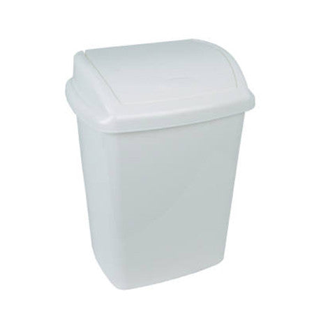 25ltr White Plastic Swing Bin