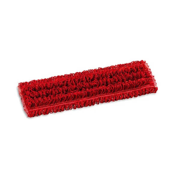 40cm Microfibre Velcro Flat Mop Head 5 Pack - Red