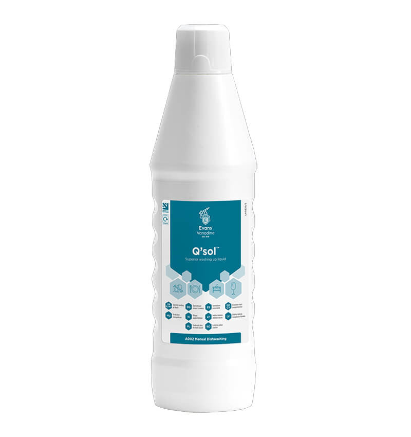 Evans Qsol Washing Up Liquid 1ltr Bottle