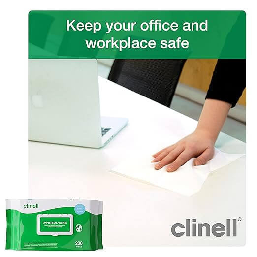 Clinell Universal Wipes Green CW200 200 Pack in use