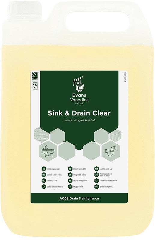 Evans Sink And Drain Clear 5 Ltr