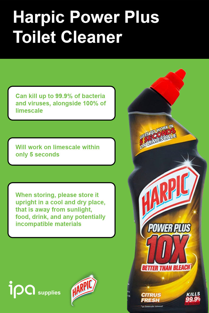 Harpic Power Plus Toilet Cleaner key features 750ml