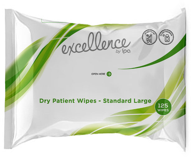 Excellence Large Patient Cleansing Dry Wipes 32cm x 25cm Case