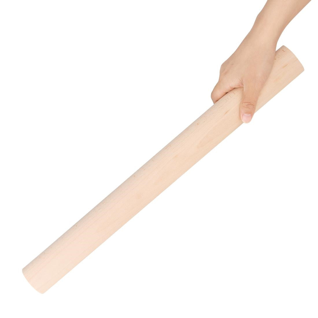 Vogue Wooden Rolling Pin 18"  in hand.