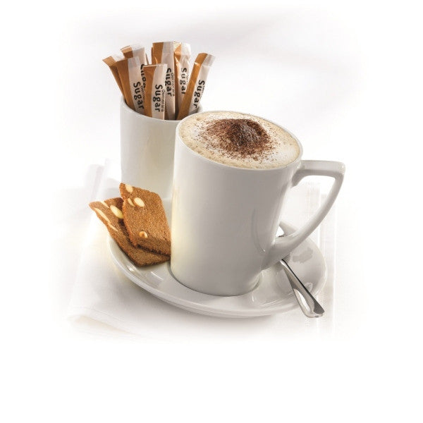 Genware Porcelain Angled Handled Mug 35cl/12.25oz 6 Pack