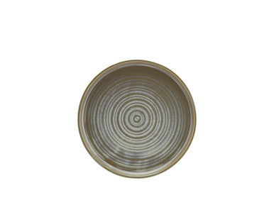 Terra Porcelain Matt Grey Low Presentation Plate 21cm 6 Pack