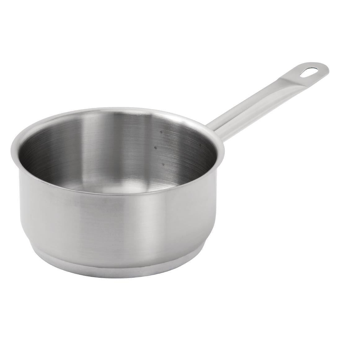 Side top view of Vogue Stainless Steel Saucepan 1.5Ltr.