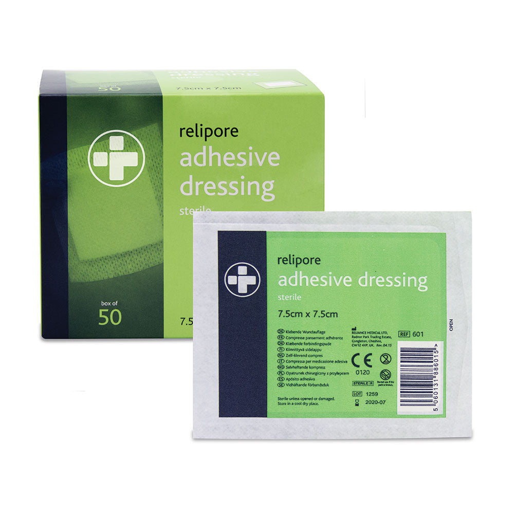 Sterile Adhesive Dressing 7.5cm x 7.5cm 50 Pack