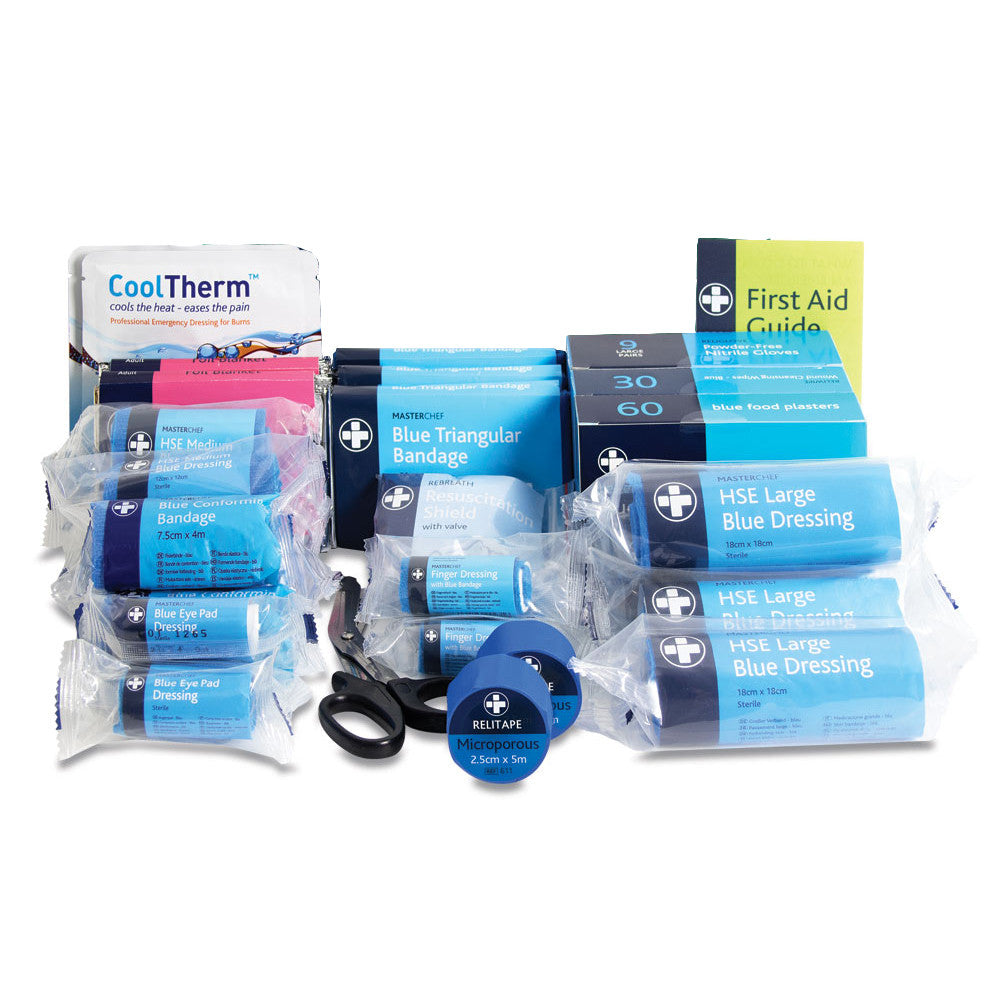 the contents of BS 8599-1 Medium Catering First Aid Kit Refill