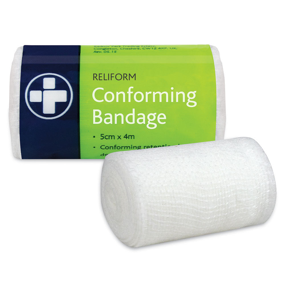 2 Conforming Bandages 5cm x 4m placed side by side