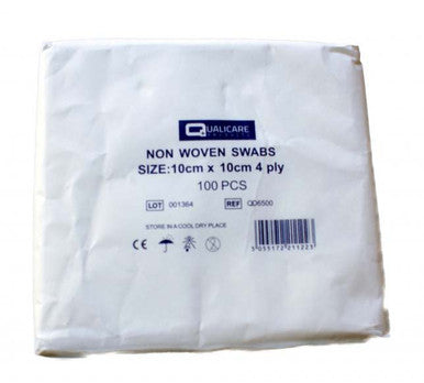 Non Woven Swabs 10cm X 10cm 100 Pack